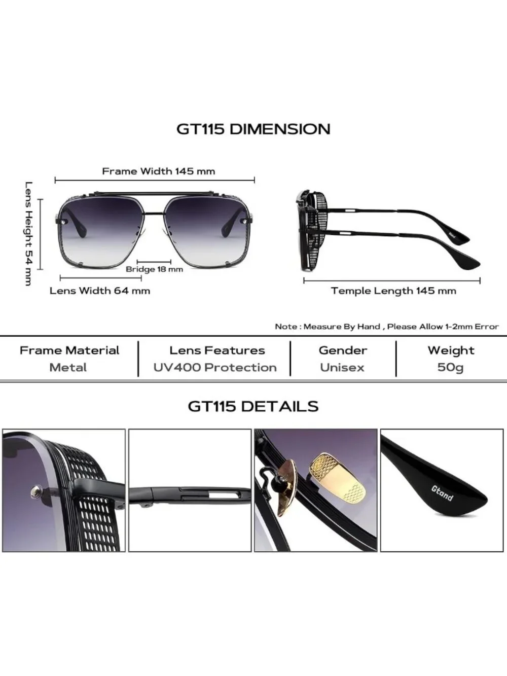 Oversized Square Aviator Sunglasses | Retro Gradient Lenses, Steampunk Style